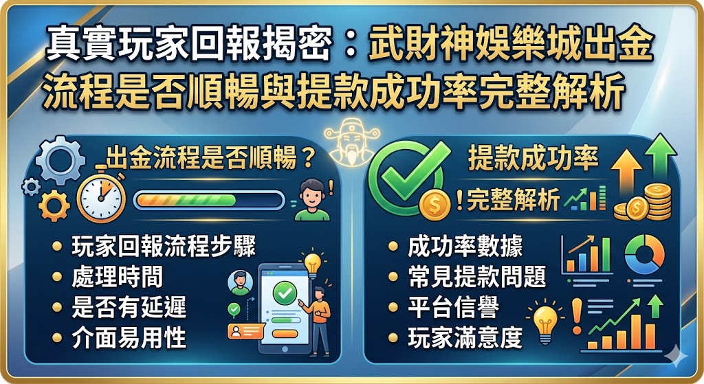 真實玩家回報揭密：武財神娛樂城出金流程是否順暢與提款成功率完整解析