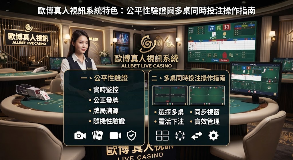 歐博真人視訊系統特色：公平性驗證與多桌同時投注操作指南